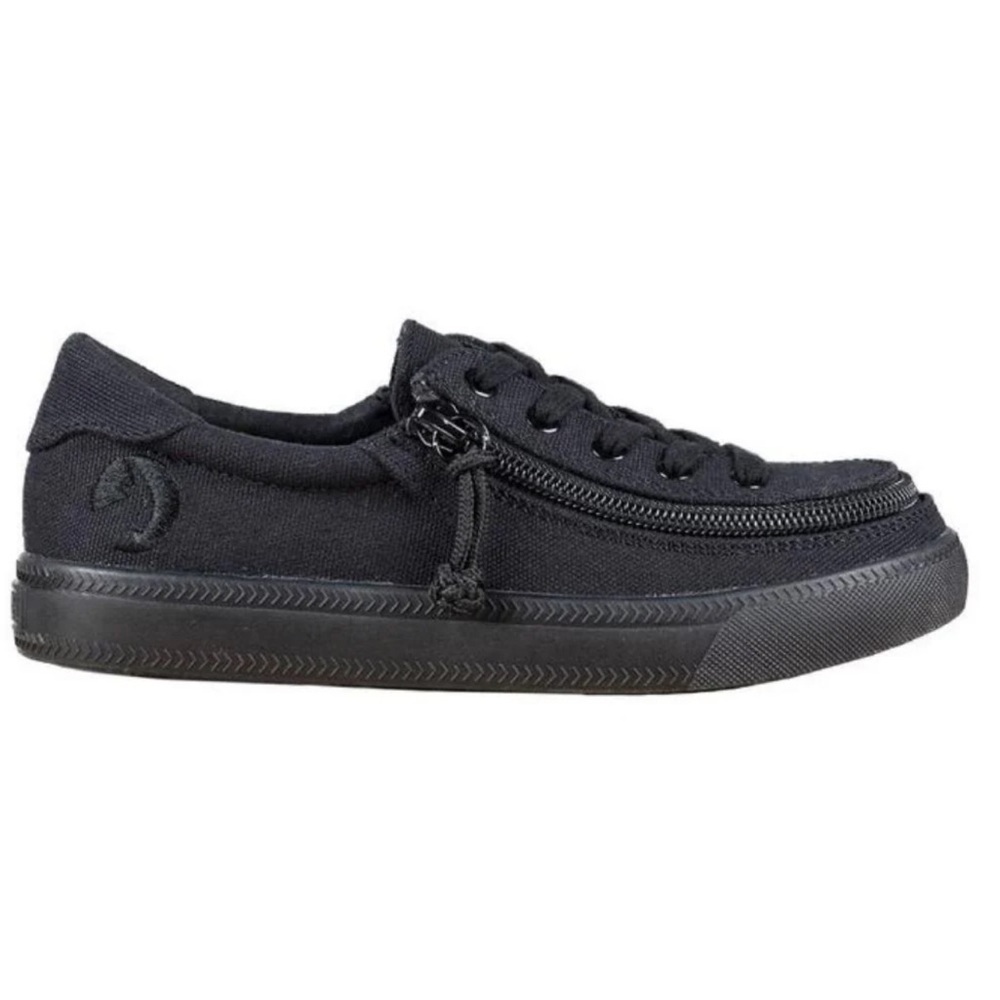 Billy classic lace low sneaker zip off black